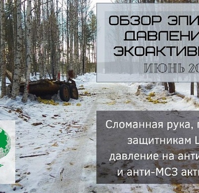 Обзор на июньские преследования экоактивистов выпустил Российский Социально-экологический Союз